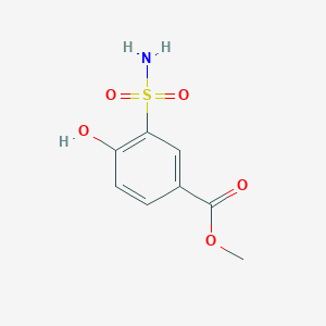 molecular formula C8H9NO5S B14071447 Methyl 4-hydroxy-3-sulfamoylbenzoate CAS No. 82020-63-1
