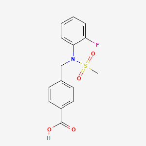 4-{[(2-Fluorophenyl)(methylsulfonyl)amino]methyl}benzoic acid