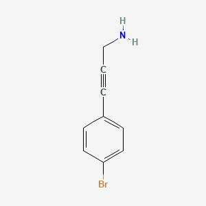 molecular formula C9H8BrN B14071463 3-(4-Bromophenyl)prop-2-yn-1-amine CAS No. 698338-34-0