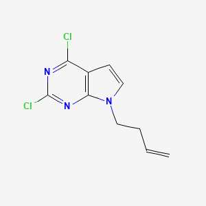 molecular formula C10H9Cl2N3 B1407148 7-(but-3-en-1-yl)-2,4-dichloro-7H-pyrrolo[2,3-d]pyrimidine CAS No. 1507350-64-2