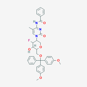 molecular formula C39H38FN3O7 B14071483 N-{1-[(3R,4S,5R,6R)-6-{[bis(4-methoxyphenyl)(phenyl)methoxy]methyl}-4-fluoro-5-hydroxyoxan-3-yl]-5-methyl-2-oxo-1,2-dihydropyrimidin-4-yl}benzamide 