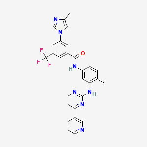 molecular formula C28H22F3N7O B14071490 3-(4-Methyl-1H-imidazol-1-yl)-N-(4-methyl-3-((4-(pyridin-3-yl)pyrimidin-2-yl)amino)phenyl)-5-(trifluoromethyl)benzamide 