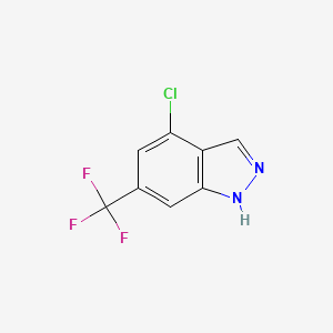 molecular formula C8H4ClF3N2 B14071492 1h-Indazole,4-chloro-6-(trifluoromethyl)- 
