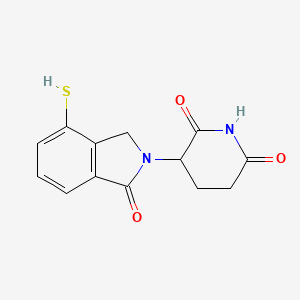 molecular formula C13H12N2O3S B14071557 3-(4-Mercapto-1-oxoisoindolin-2-yl)piperidine-2,6-dione 