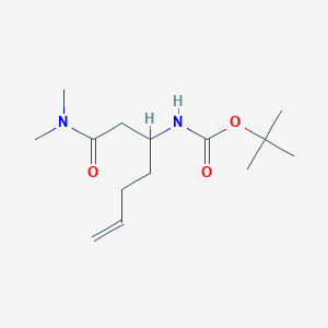 N-Boc-(+/-)-3-amino-hept-6-endimethylamide