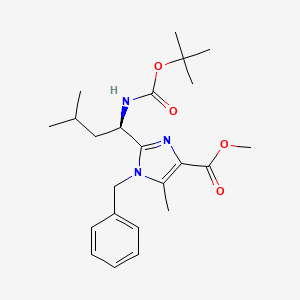 methyl 1-benzyl-2-((1R)-1-((tert-butoxycarbonyl)amino)-3-methylbutyl)-5-methyl-1H-imidazole-4-carboxylate