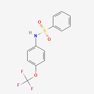 molecular formula C13H10F3NO3S B14071600 N-[4-(trifluoromethoxy)phenyl]benzenesulfonamide 