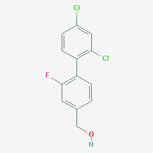 molecular formula C13H9Cl2FO B14071621 (2',4'-Dichloro-2-fluoro-biphenyl-4-yl)-methanol 