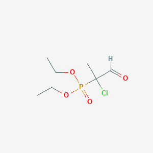 molecular formula C7H14ClO4P B14071641 Diethyl (2-chloro-1-oxopropan-2-yl)phosphonate CAS No. 101300-27-0