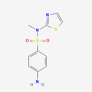 molecular formula C10H11N3O2S2 B14071653 Benzenesulfonamide, 4-amino-N-methyl-N-2-thiazolyl- CAS No. 51203-19-1