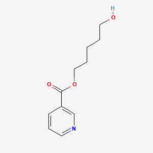 molecular formula C11H15NO3 B14071754 Nicotinic acid, 5-hydroxypentyl ester CAS No. 101952-64-1