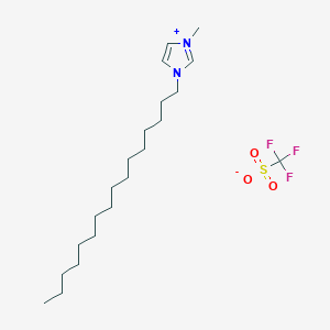 molecular formula C21H39F3N2O3S B14071825 1-Hexadecyl-3-methylimidazolium triflate 