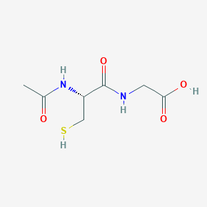 molecular formula C7H12N2O4S B14071865 Glycine, N-acetyl-L-cysteinyl- CAS No. 32461-59-9