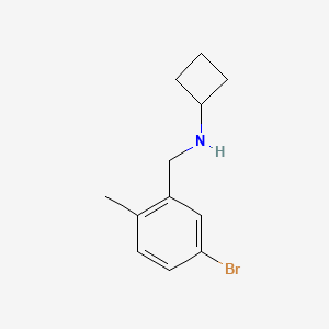 molecular formula C12H16BrN B1407190 N-[(5-bromo-2-methylphenyl)methyl]cyclobutanamine CAS No. 1525706-58-4
