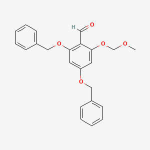 molecular formula C23H22O5 B14071911 Benzaldehyde, 2-(methoxymethoxy)-4,6-bis(phenylmethoxy)- CAS No. 863237-41-6