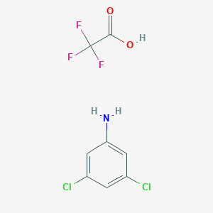 molecular formula C8H6Cl2F3NO2 B14072060 Benzenamine, 3,5-dichloro-, trifluoroacetate CAS No. 63068-96-2