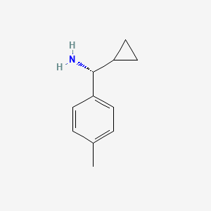 molecular formula C11H15N B14072085 (R)-cyclopropyl(p-tolyl)methanamine 