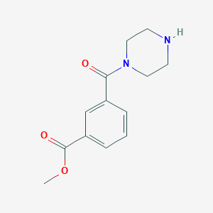 molecular formula C13H16N2O3 B14072086 Methyl 3-(piperazin-1-ylcarbonyl)benzoate 