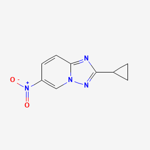 molecular formula C9H8N4O2 B1407214 2-Cyclopropyl-6-nitro-[1,2,4]triazolo[1,5-a]pyridine CAS No. 1369400-35-0