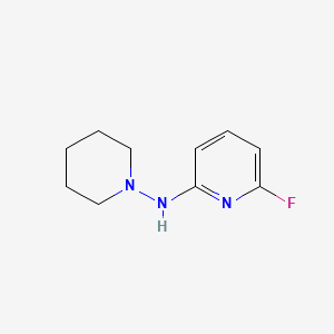 molecular formula C10H14FN3 B1407220 6-Fluoro-N-(piperidin-1-yl)pyridin-2-amine CAS No. 1549383-00-7