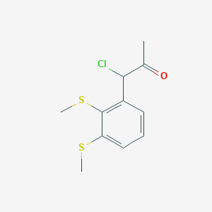 molecular formula C11H13ClOS2 B14072207 1-(2,3-Bis(methylthio)phenyl)-1-chloropropan-2-one 