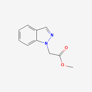 molecular formula C10H10N2O2 B14072220 Methyl 2-(1H-indazol-1-YL)acetate 