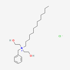 molecular formula C24H44ClNO2 B14072261 Di(2-hydroxyethyl)benzyltridecylammonium chloride CAS No. 102571-38-0