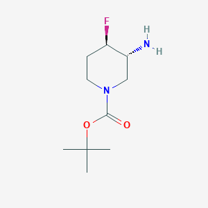 molecular formula C10H19FN2O2 B1407230 tert-butyl (3R,4R)-3-amino-4-fluoropiperidine-1-carboxylate CAS No. 1273567-30-8