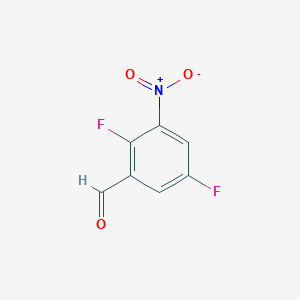 molecular formula C7H3F2NO3 B1407231 2,5-Difluoro-3-nitrobenzaldehyde CAS No. 1803824-20-5