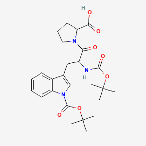 molecular formula C26H35N3O7 B14072366 Boc-Trp(Boc)-Pro-OH 