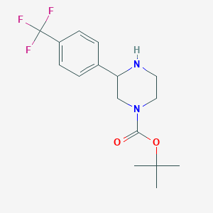 molecular formula C16H21F3N2O2 B1407238 Tert-butyl 3-[4-(trifluoromethyl)phenyl]piperazine-1-carboxylate CAS No. 886767-93-7