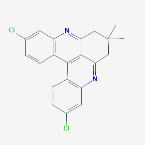 6H-Quino(2,3,4-kl)acridine, 3,11-dichloro-7,8-dihydro-7,7-dimethyl-