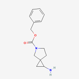 molecular formula C14H18N2O2 B1407242 1-Amino-5-Cbz-5-aza-spiro[2.4]heptane CAS No. 1419101-17-9