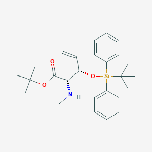 molecular formula C26H37NO3Si B14072422 tert-butyl (2S,3S)-3-(tert-butyldiphenylsilyloxy)-2-(methylamino)-4-pentenoate 
