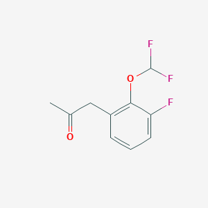 molecular formula C10H9F3O2 B14072432 1-(2-(Difluoromethoxy)-3-fluorophenyl)propan-2-one 