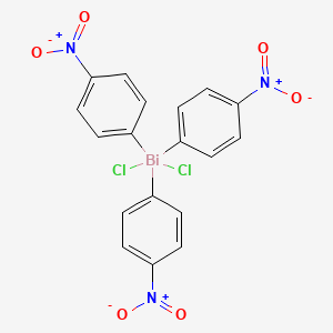 molecular formula C18H12BiCl2N3O6 B14072468 Bismuth, dichlorotris(4-nitrophenyl)- CAS No. 108202-26-2