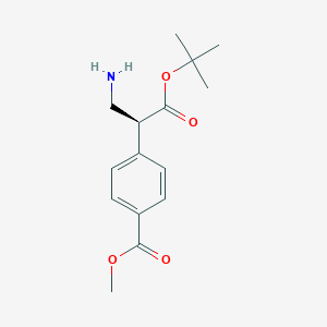 molecular formula C15H21NO4 B14072474 (S)-4-(1-Boc-amino-ethyl)-benzoic acid methyl ester 