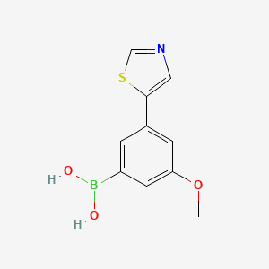 molecular formula C10H10BNO3S B14072477 (3-Methoxy-5-(thiazol-5-yl)phenyl)boronic acid 