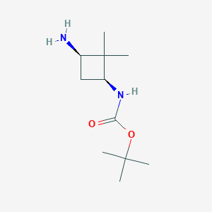 molecular formula C11H22N2O2 B1407255 cis-3-(Boc-amino)-2,2-dimethylcyclobutylamine CAS No. 1392803-57-4