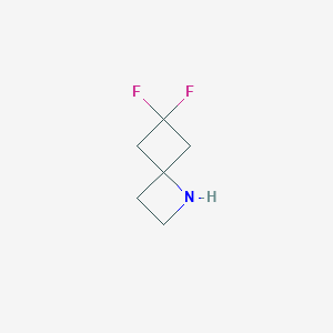 molecular formula C6H9F2N B1407257 6,6-Difluoro-1-azaspiro[3.3]heptane CAS No. 1408074-66-7
