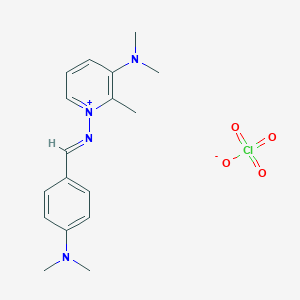 Pyridinium, 3-(dimethylamino)-1-(((4-(dimethylamino)phenyl)methylene)amino)-2-methyl-, perchlorate
