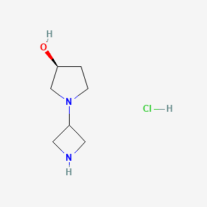 molecular formula C7H15ClN2O B1407269 (S)-1-(Azetidin-3-yl)pyrrolidin-3-ol hydrochloride CAS No. 1449131-14-9