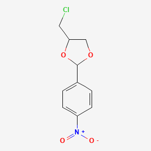 molecular formula C10H10ClNO4 B14072696 4-(Chloromethyl)-2-(4-nitrophenyl)-1,3-dioxolane 