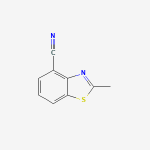 molecular formula C9H6N2S B1407275 4-Cyano-2-methylbenzothiazole CAS No. 1261744-77-7
