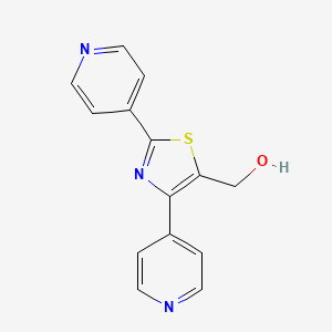 molecular formula C14H11N3OS B14072750 (2,4-Di(pyridin-4-yl)thiazol-5-yl)methanol 
