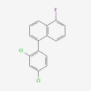 molecular formula C16H9Cl2F B14072795 1-(2,4-Dichlorophenyl)-5-fluoronaphthalene 