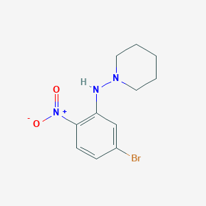 molecular formula C11H14BrN3O2 B1407280 N-(5-Bromo-2-nitrophenyl)piperidin-1-amine CAS No. 1549008-37-8