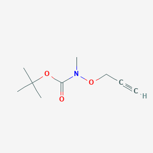 molecular formula C9H15NO3 B14072846 Tert-butyl methyl(prop-2-yn-1-yloxy)carbamate 
