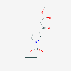 molecular formula C13H21NO5 B1407287 tert-Butyl 3-(3-methoxy-3-oxopropanoyl)pyrrolidine-1-carboxylate CAS No. 1782214-75-8