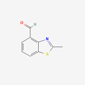 molecular formula C9H7NOS B1407303 2-甲基苯并噻唑-4-甲醛 CAS No. 1261784-71-7